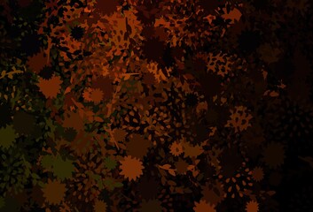 Dark Red vector backdrop with memphis shapes.