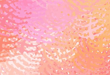 Light Pink, Yellow vector texture with abstract forms.