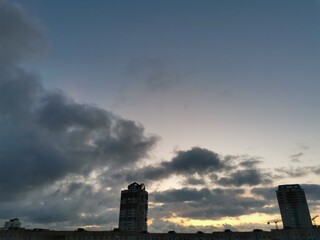 clouds over the city