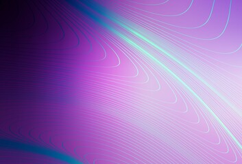 Light Purple, Pink vector background with bent lines.