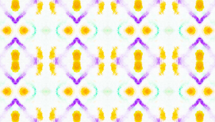 Watercolor Ikat Textile.