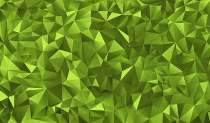 Green polygonal background. Vector illustration.