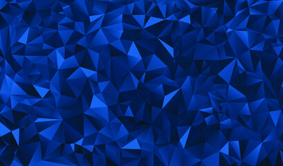 Obraz premium Blue polygonal background. Vector illustration. 