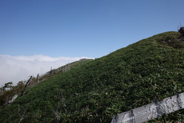 日本の徳島県の剣山の美しい風景