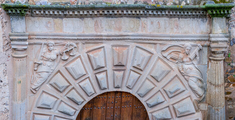 Palace Galarza Carved Facade, Caceres, Spain