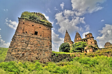 Chaturbhuj Temple, dedicated to Vishnu, is situated at Orchha in Madhya Pradesh, India.