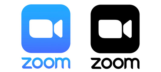 zoom logo. zoom illustration. zoom background.