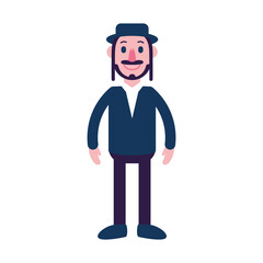 Isolated person man people ethnicity icon - Vector