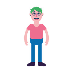 Isolated person man people ethnicity icon - Vector