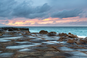 Before the Rain Coastal Sunrise Seascape