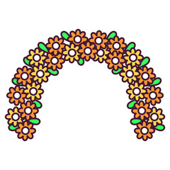 Isolated flowers bow icon. Holidays decoration - Vector illustration