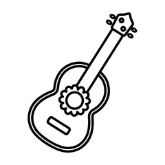 Isolated guitar icon. Musical instrument - Vector illustration