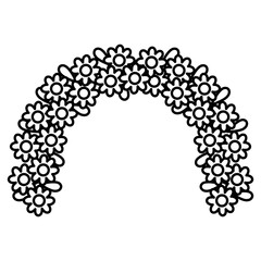 Isolated flowers bow icon. Holidays decoration - Vector illustration