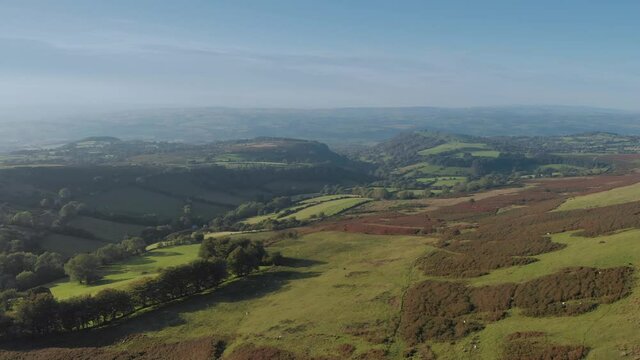 Drone shot of Brecon Beacons National Park, Wales