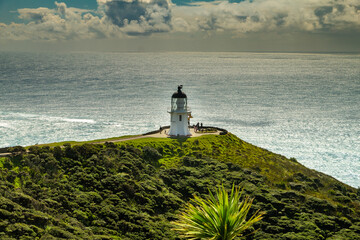 Cape Reinga lighthouse on the coast of New Zealand