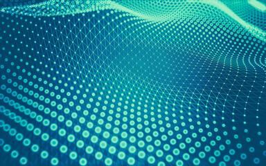 Abstract background. Molecules technology with polygonal shapes, connecting dots and lines....
