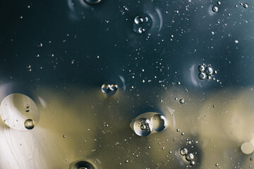 Abstract molecule sctructure. water drops on glass. background with particles. water drops on the window