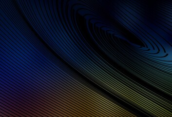 Dark Multicolor vector background with wry lines.