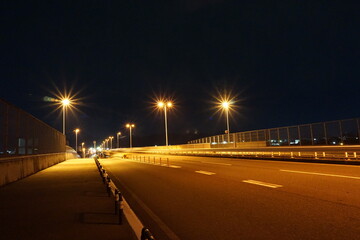 Obraz premium 深夜の国道