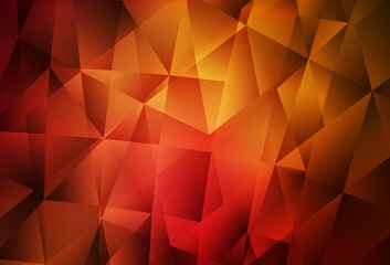 Dark Red vector polygon abstract background.