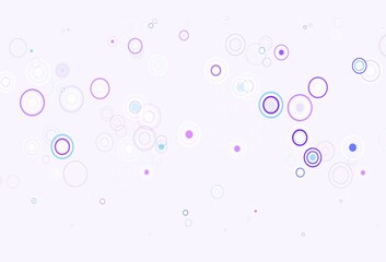 Light Pink, Blue vector pattern with spheres.