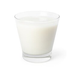 Obraz na płótnie Canvas Glass of milk isolated on white background with clipping path.
