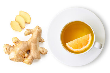 ginger tea and lemon