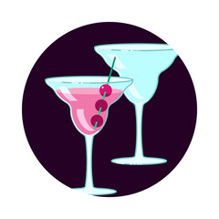 Exotic cocktail Social Media icon