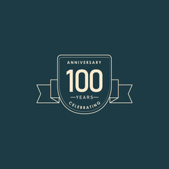 100 years anniversary and number design template