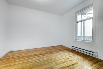 Real estate photography - Empty renovated apartment in Montreal. Old French style 6x plex in old part of Montreal 