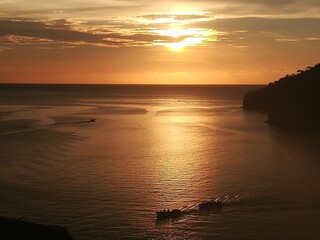 sunset on the beach