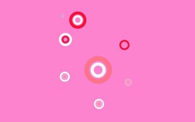 Light Red vector background with bubbles.