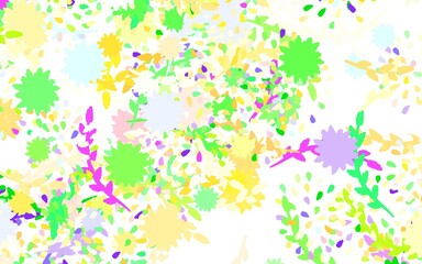Obraz na płótnie Canvas Light Multicolor vector elegant background with flowers, roses.