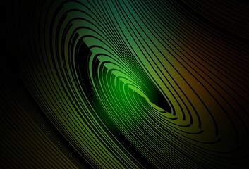 Dark Green, Red vector layout with curved lines.