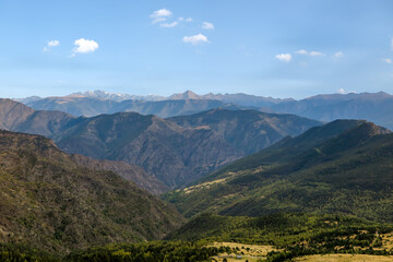Fototapeta na wymiar General view of the Alt Pirineu Natural Park, province of Lleida, autonomous community of Catalonia
