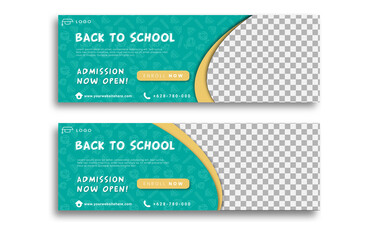 Social media post template for school admission program