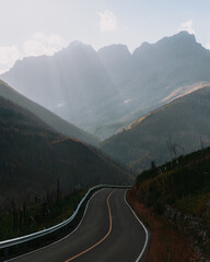 Road to Waterton Lakes National Park, Alberta, Canada

