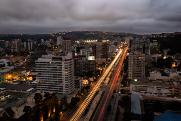 Ciudad Viña del Mar Chile de Noche