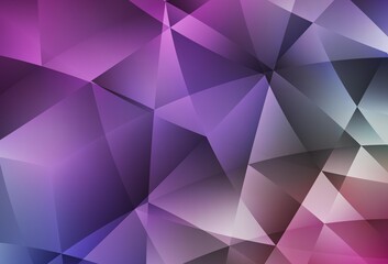 Light Multicolor vector shining triangular backdrop.