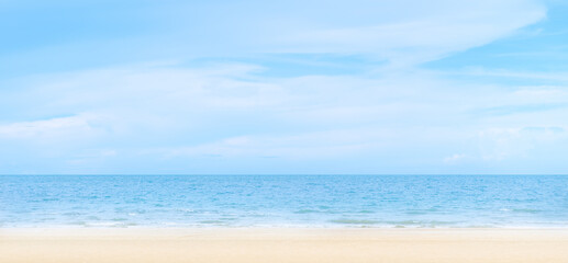 beautiful beach and tropical sea clear sky, beach and tropical sea