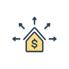 Color illustration icon for liabilities