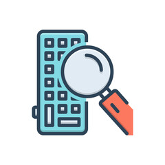 Color illustration icon for keylogger