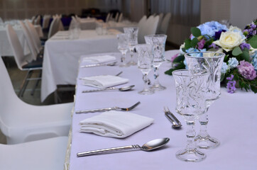 wedding table set for wedding