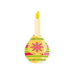 mexican candle detailed style icon vector design