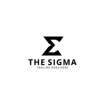 Creative illustration modern E sigma symbol sign geometric logo design template