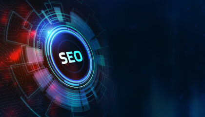 Business, Technology, Internet and network concept. SEO Search engine optimization marketing ranking.