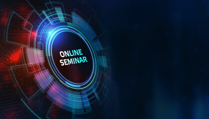 Business, Technology, Internet and network concept. Webinar e-learning. Training concept.