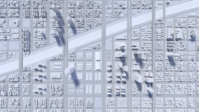 The camera is flying overlooking the city.
It keeps looping forever.