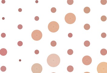 Light Red, Yellow vector pattern with spheres.