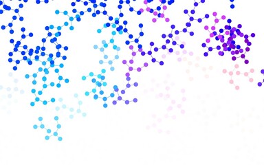 Light Blue, Red vector pattern with artificial intelligence network.